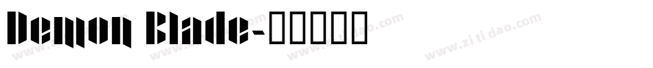 Demon Blade字体转换